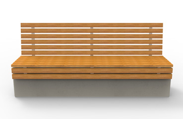 Ławka RELAX deco w warianci 4.0 to dwumetrowa ławka wyposażona w siedzisko oraz oparcie z pełnym odeskowaniem.