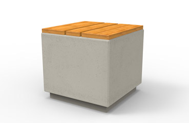 Betonowa ławka CUBE 50 deco do użytku zewnętrznego oraz wewnętrznego